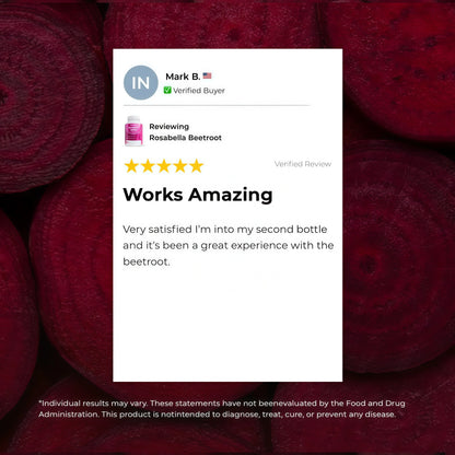 Rosabella Organic Beet Root Capsules - 1300mg Beet Root Powder Aids Healthy Circulation & Vitality, Non-GMO, Beet Root Supplement - 60 Capsules, 30-Day Supply Visit the Rosabella Store